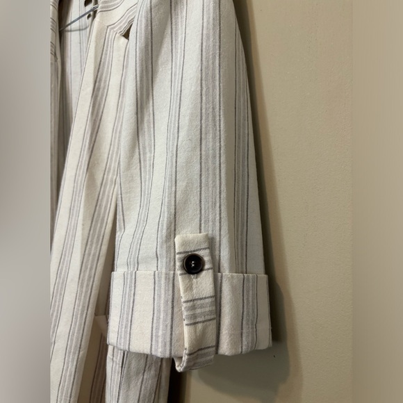 PULL & BEAR Cotton Blend Striped Blazer - Picture 10 of 11